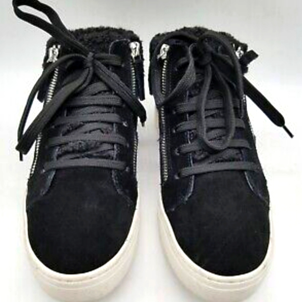 Steve Madden Womens Black Suede Kameo  Mid Top  Sneaker, Size 7, NWOT